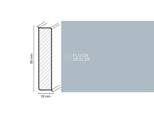 Плинтус Широкий плинтус Cubu flex life XL 80/19 1202 Cветло-серый фото 1 | FLOORDEALER